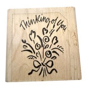 Thinking Of You Bouquet Of Flowers Unbranded Crafting Rubber Stamp